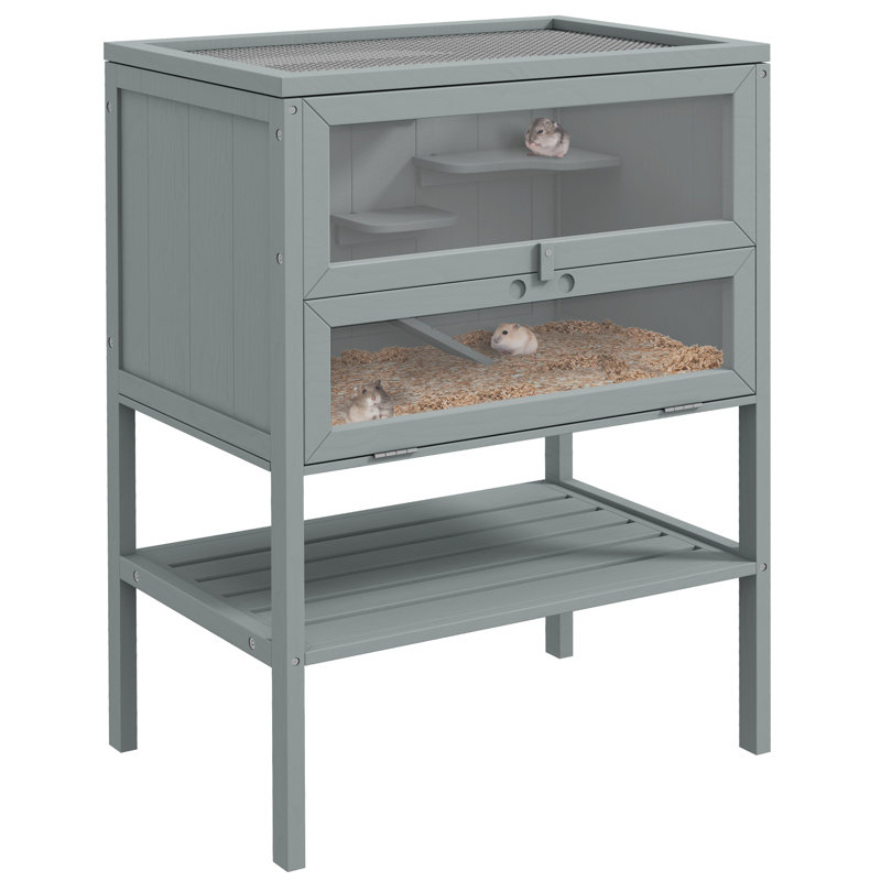 Cage pour hamster Amberlea, bois, Gris, H 33 po x l 18 po x P 7 po