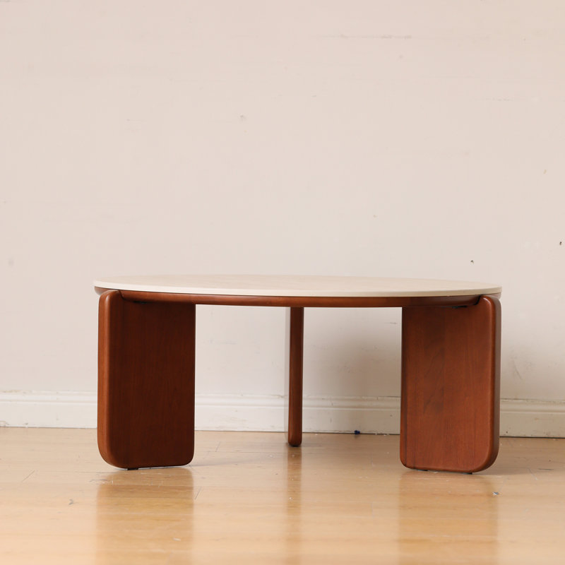 Table basse relevable surélevée | Plateau en bois de chêne massif | Finition noyer avec tablette de rangement | 100 x 60 x 45 cm | Idée de cadeau