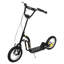 Scooter pour enfants avec cadre en acier avec roues de 12 pouces, guidon réglable, freins doubles, noir profond