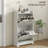 Slim Shoe Cabinet For Entryway, Farmhouse Hidden Shoe Storage Cabinet With 2 Flip Drawers