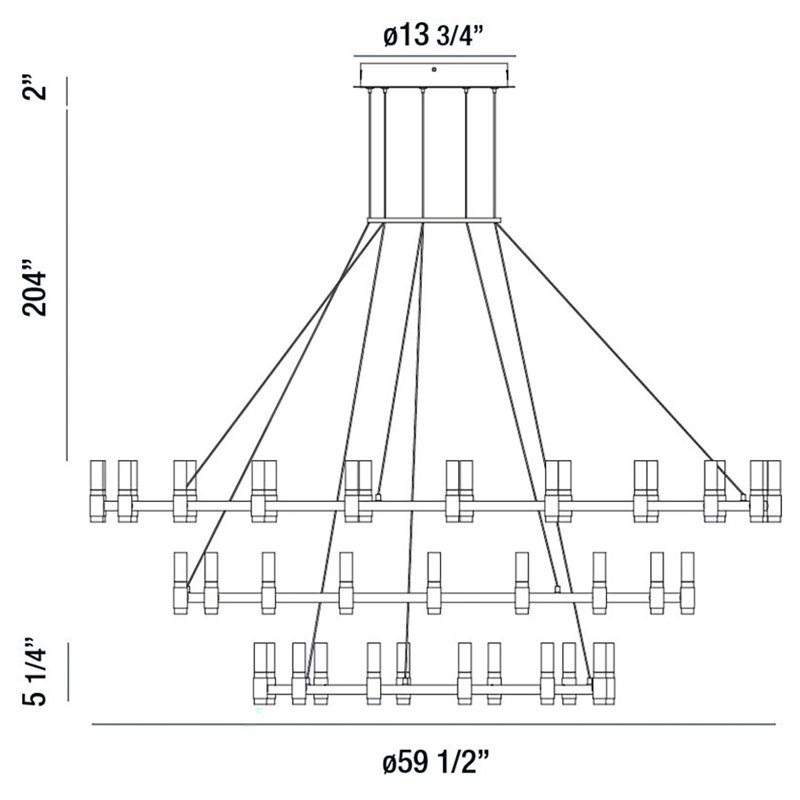Albany Dimmable LED Chandelier