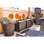 Suncast 18 in. W x 18 in. D Resin Planter with Wicker Design (Set of 2), Made in the USA-16298835
