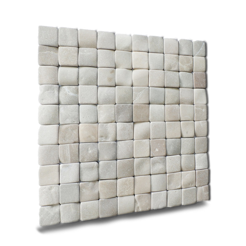 Carreau de mosaïque murale en pierre naturelle 12 "x 12" Florida, Brun clair
