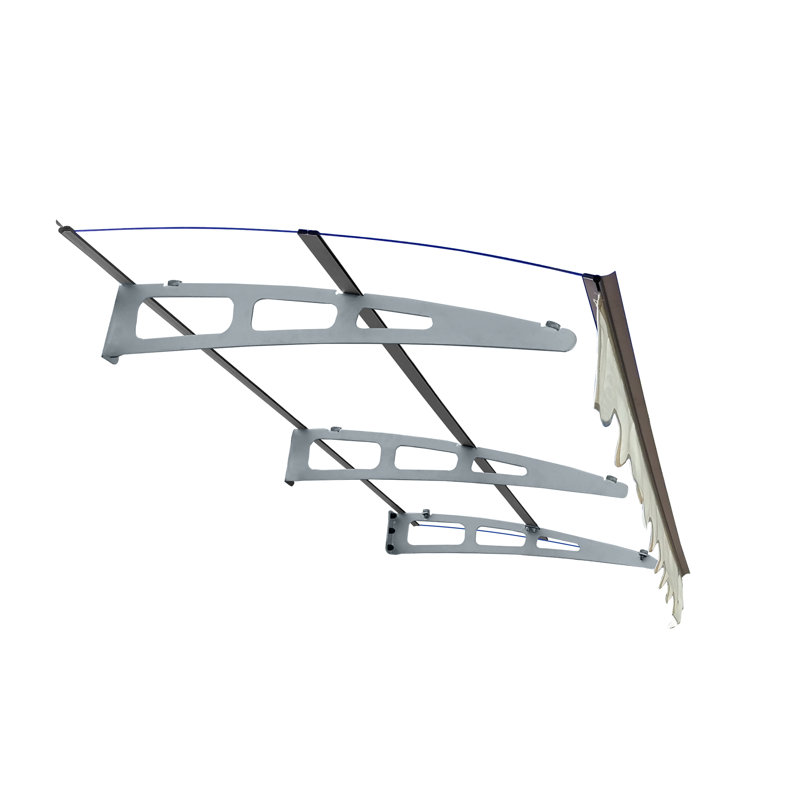 79" X 34" Window Awnings Canopy - Heavy Duty Aluminum Brackets, 0.137" Thick Polycarbonate Roof, Valance, For Outdoor Area Door Entrance, Wooden House Awning With Roof & Strong Bracket Sunshade