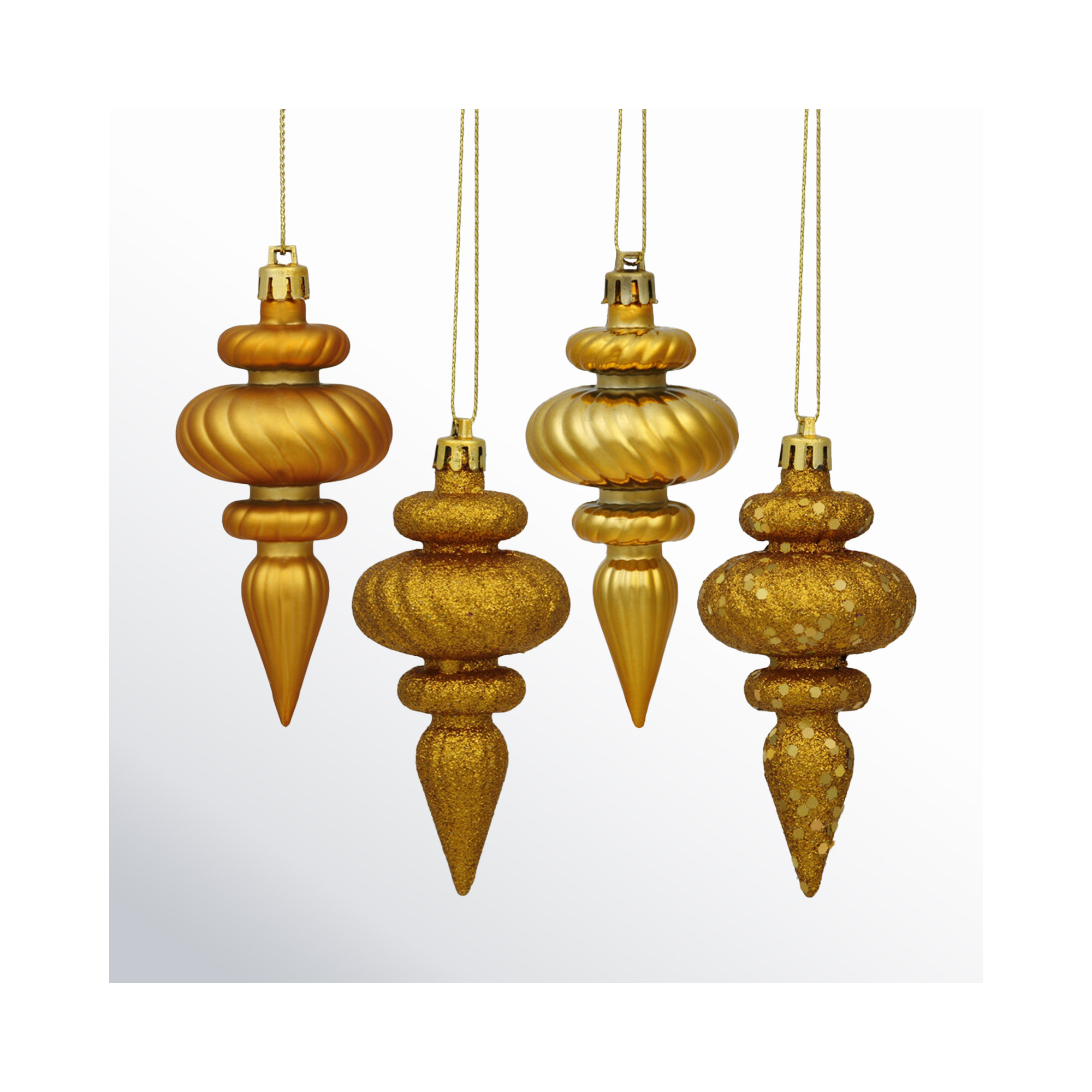 Finial Ornament, Antique Gold
