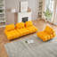 Tissu de canapé en peluche de 120 pouces de long, avec des sièges spacieux et confortables, pour le bureau d'un appartement - jaune