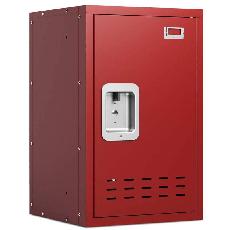 Small Metal Locker,lockable Storage Cabinet, Lockers For Employees,office,kids Locker With Lock, Red