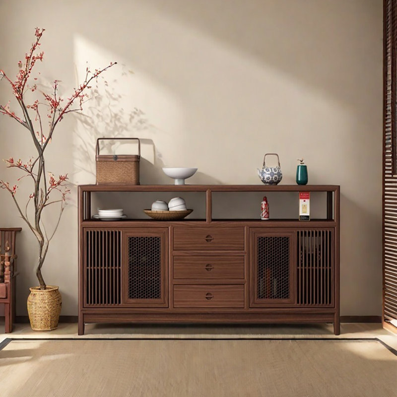 Nouveau buffet chinois en bois massif de style Zen