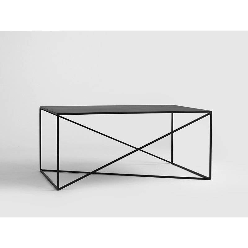 Quiana Frame Coffee Table, H45 x L100 x W60cm, Black