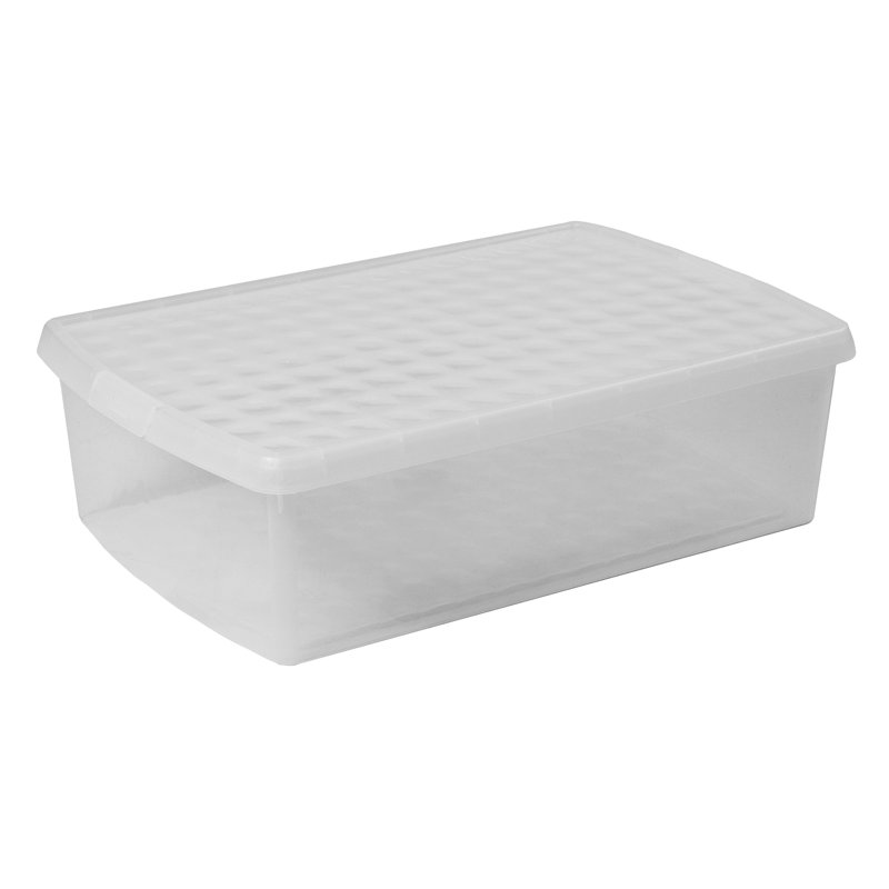 Wham Clip Rectangular Plastic Storage Boxes with Secure Clip Lock Lids Clear/Clear/Clear