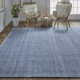 Fleurette Handmade Blue Rug