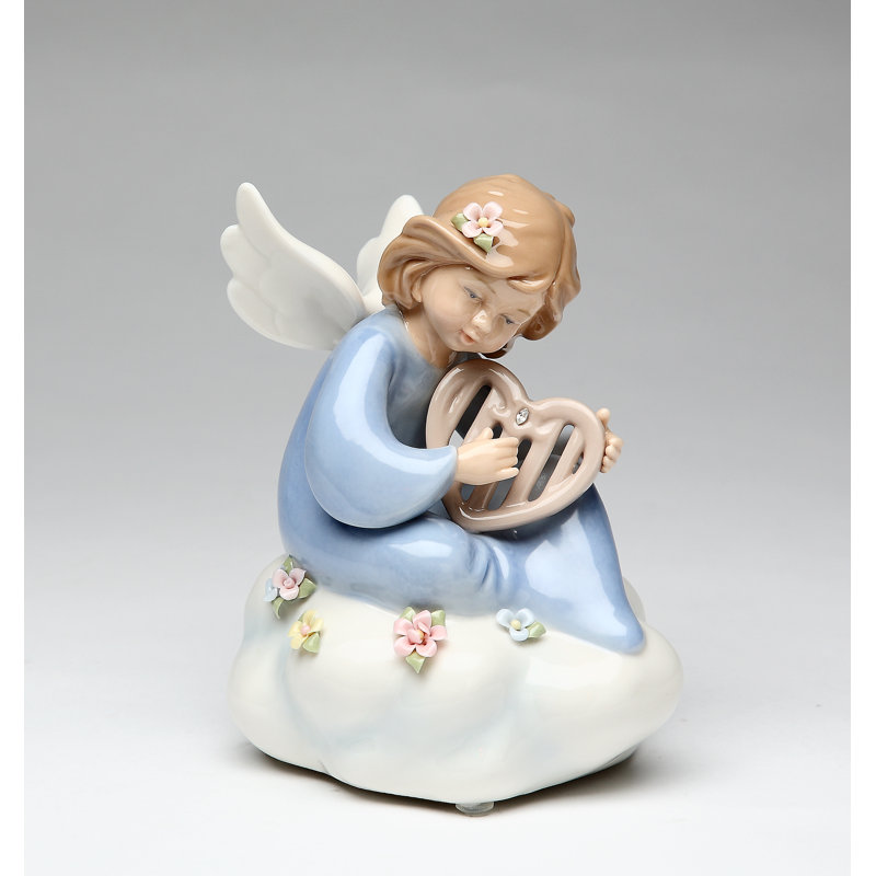 Figurine ange avec boîte à musique