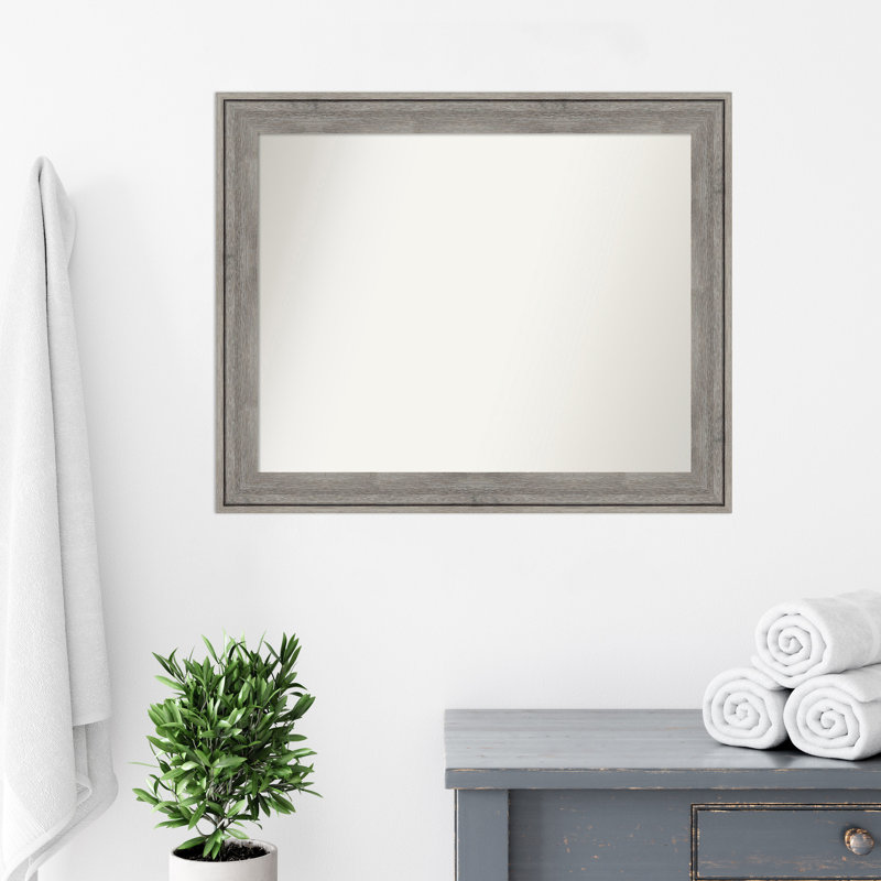 Miroir mural de salle de bain Regis Barnwood, H 26,5 po x l 32,5 po