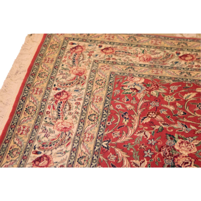 Tapis rectangulaire en laine noué à la main