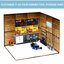 Abri en fer de 1,8 x 2,4 m - Atelier extérieur spacieux et fonctionnel - Matériaux de conception et de construction