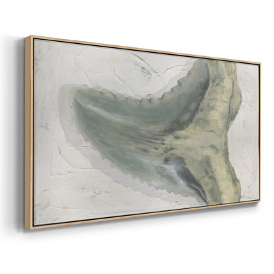 Watercolor Sharks Tooth IV- Framed Gallery Wrapped Canvas -Ready to Hang