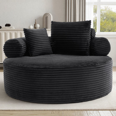 Fauteuil demi-tonneau rembourré Addisin