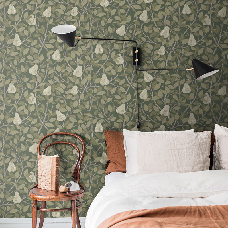 Cahterine 10.05m x 53cm Wallpaper Roll, Green