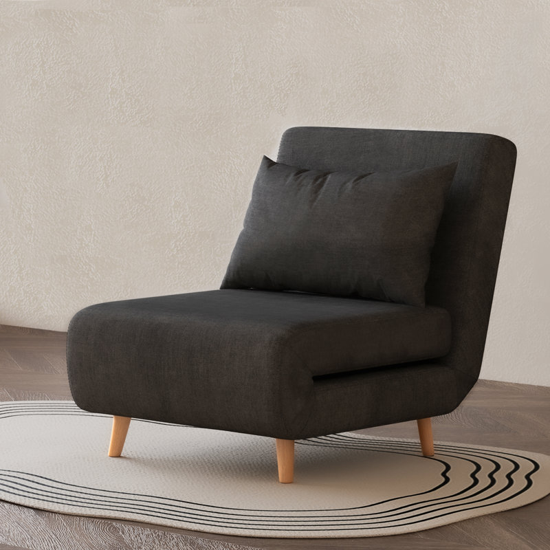Clarissa Upholstered Accent Chair, Charcoal Polyester