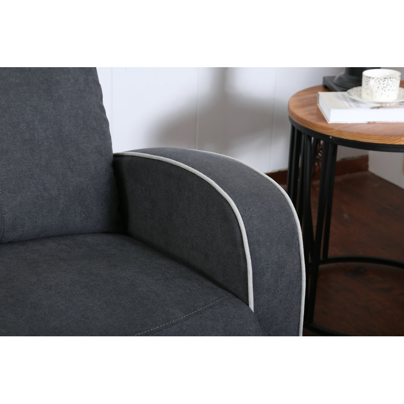 Monck Linen Reclining Sofa, Slate Grey, 2