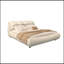 Lit plateforme tapissier luxueux avec dossier rembourré surdimensionné et structure en bois massif-371645434-371645432