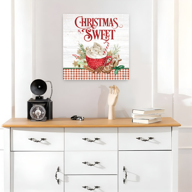 «Christmas Is Sweet», art naturel contemporain, H 18 po x l 18 po
