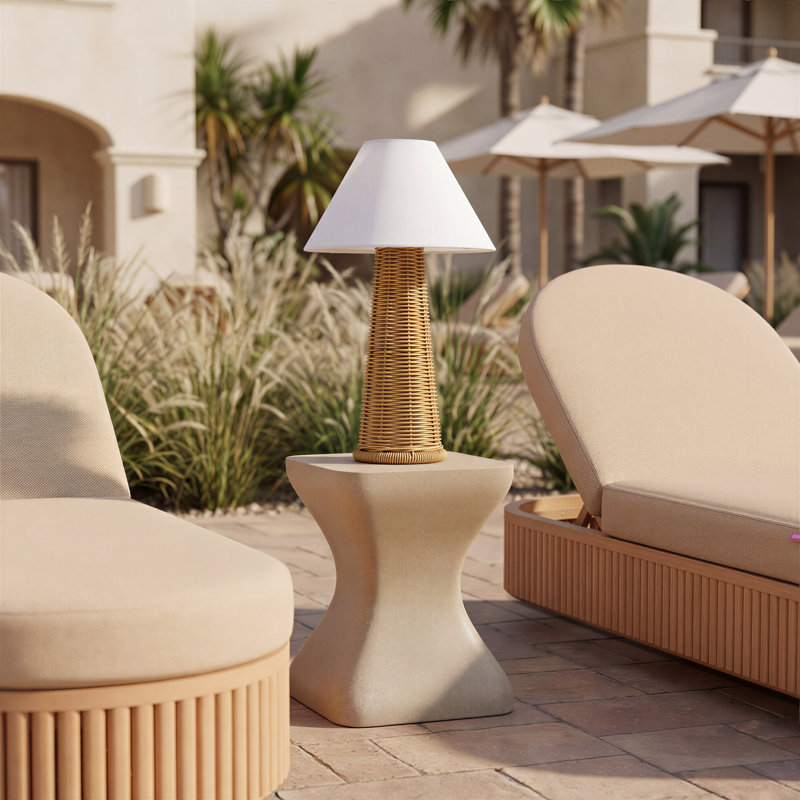 Lampe de table solaire Palmia naturelle