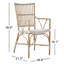 Chaise de salle à manger d'extérieur Monique - Structure amande - Blanc à pois cappuccino