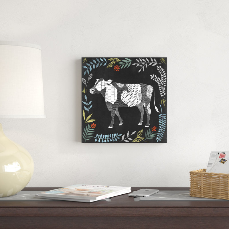 «Chalkboard Farmhouse I», peinture sur toile, H 12 po x l 12 po