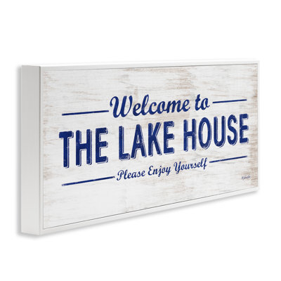Rustic Lakehouse Welcome Giclee Art by Lauren Rader