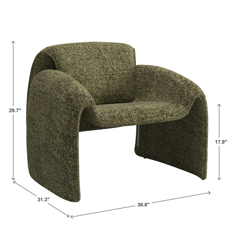 Fauteuil d'appoint avec repose-pieds Gainsborough, Vert mousse