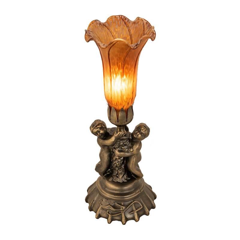 Lampe d'appoint 13 po Tiffany Pond, Orange