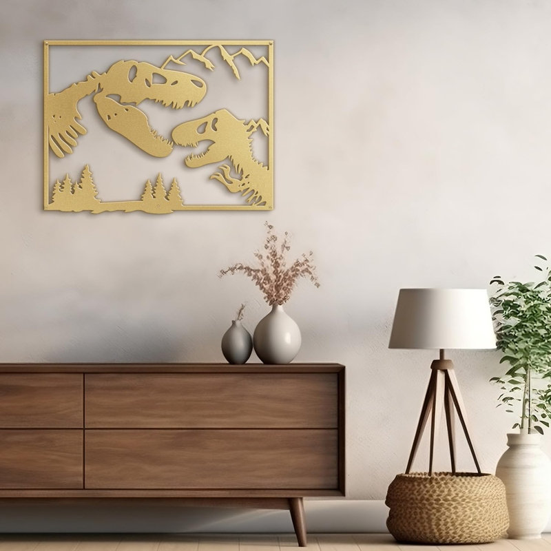 Wall Decor Metal, Gold, 20" H x 30" W x 0.05" D
