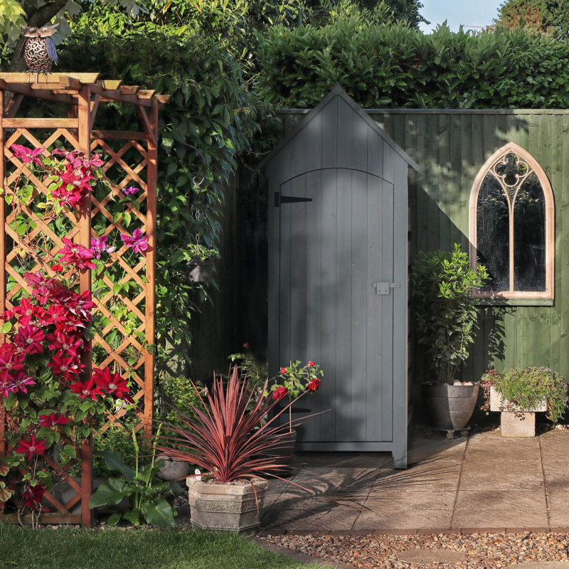 Aana 3 ft. W x 2 ft. D Solid Wood Apex Tool Shed