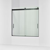 Levity 59.63" x 59.75" Bypass Bath Door with CleanCoat® Technology