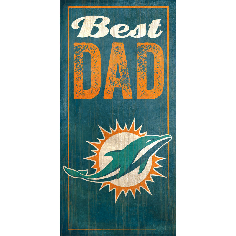 « best dad », impression sur plaque NFL, Dolphins de Miami