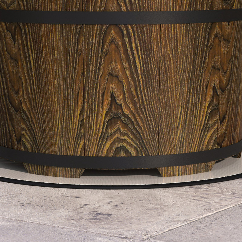 Outsunny Smokeless Fire Pit with Fireproof Mat, Brown