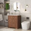 Meuble-lavabo cannelé avec évier, meuble-lavabo autoportant Farmhouse-126257021-126257022