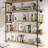 5-Tier Solid Wood Industrial Wall Shelf