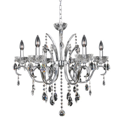 Catalani 6 LT Chrome/Clear Chandelier Allegri