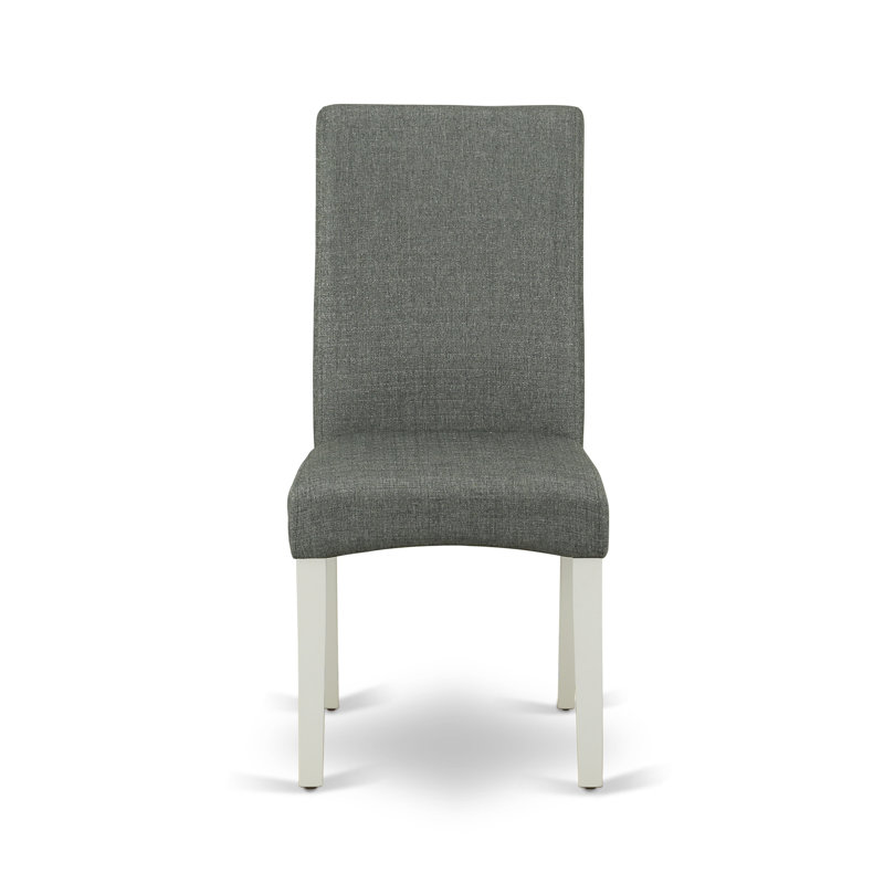 Driscol Parson Dining Chairs - Gray Linen Fabric Padded Chairs, Set of 2, Linen White, Gray, Linen White