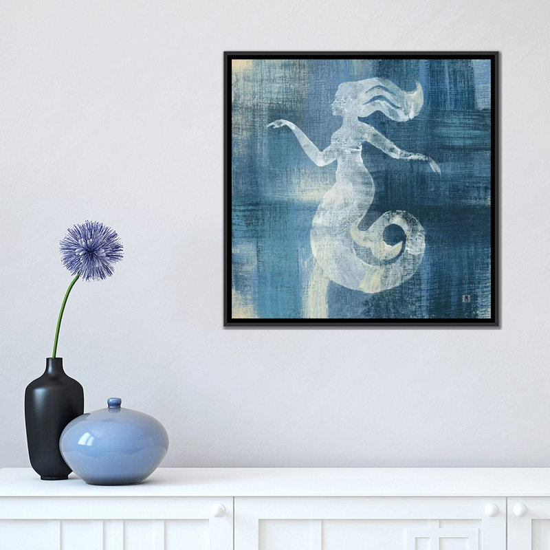 Batik Seas IV par Studio Mousseau - estampe numérique sur toile tendue avec châssis, H 18 po x l 18 po x P 1,5 po