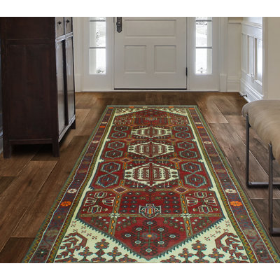 Disomma One-of-a-Kind 4'0" X 9'4" 1980s Runner Wool Area Rug