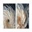 Plume blanche et bleue en spirale I - ensemble de 2 décorations murales géométriques abstraites-1535896742-1535896737