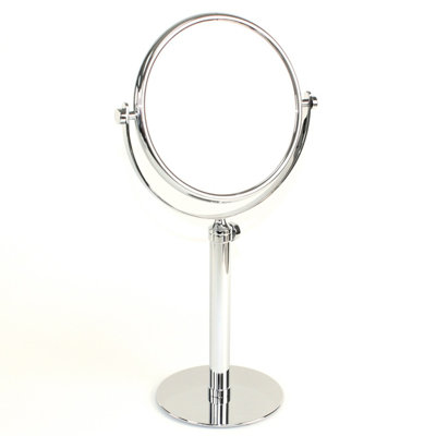 Grand miroir grossissant à double piédestal