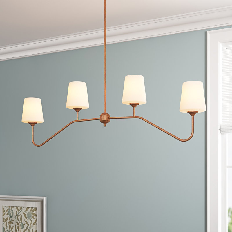 Maris 4 - Light Dimmable Linear Chandelier, Brass
