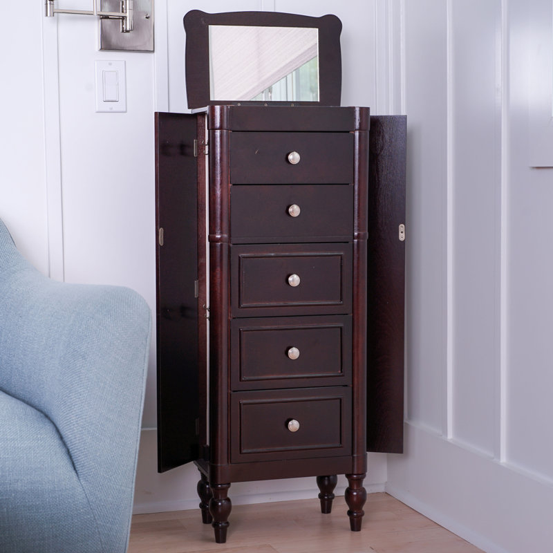 Armoire à bijoux avec miroir