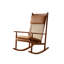 Chaise berçante moderne en bois massif-100224008