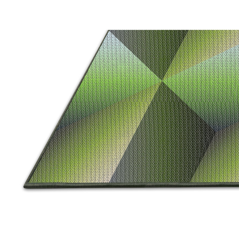 Tapis de zone verte à motifs légers, Rectangle 5 pi x 7 pi