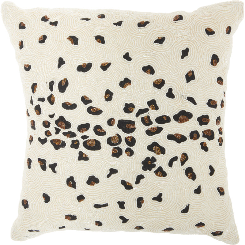 Animal Print Cotton Throw Pillow